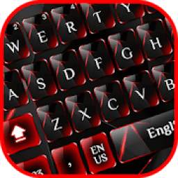 Red Black Glass Keyboard