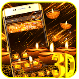 3D Golden Diwali Theme आइकन