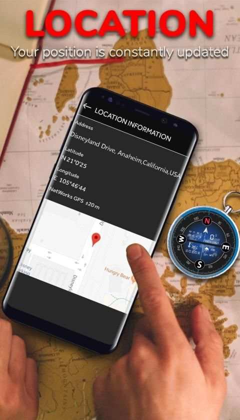 Digital Compass for Android स्क्रीनशॉट 9