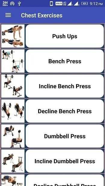 Chest Exercises with gif screenshot 2