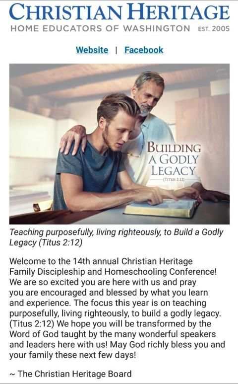 Christian Heritage Home Educators of Washington screenshot 3