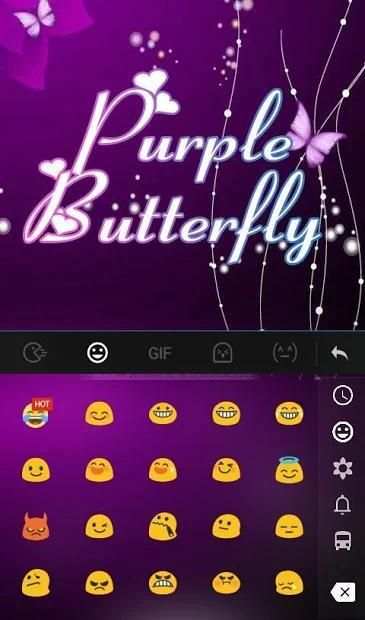 Purple Butterfly Keyboard Theme screenshot 4