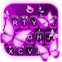 Purple Butterfly Tema Keyboard