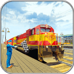 Indian Train Racing Simulator Pro: Train game 2019 आइकन
