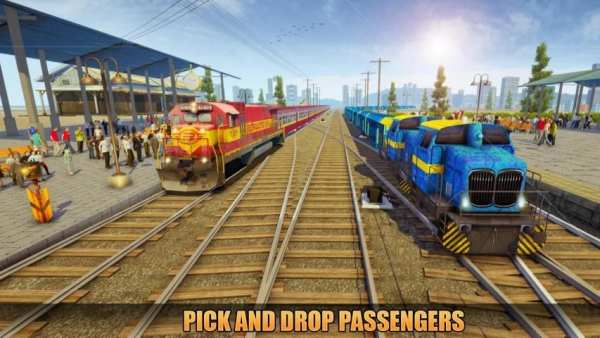 Indian Train Racing Simulator Pro: Train game 2019 स्क्रीनशॉट 5