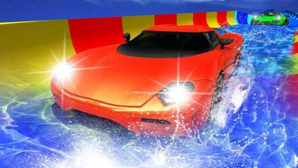 Water Slide Car Racing adventure 2019 screenshot 3