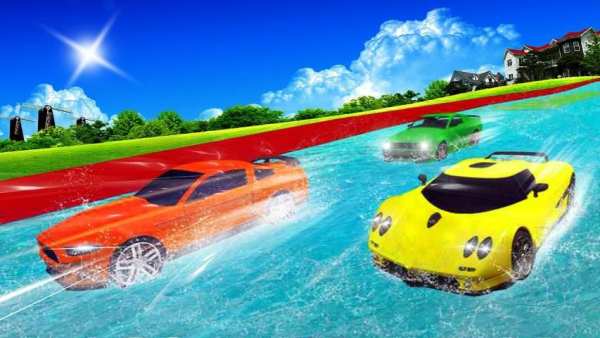 Water Slide Car Racing adventure 2019 screenshot 4