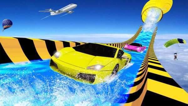 Water Slide Car Racing adventure 2019 screenshot 2
