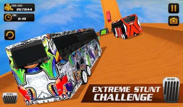 Real Mega Ramp Bus Stunt: Fearless Bus Driver 2019 screenshot 1