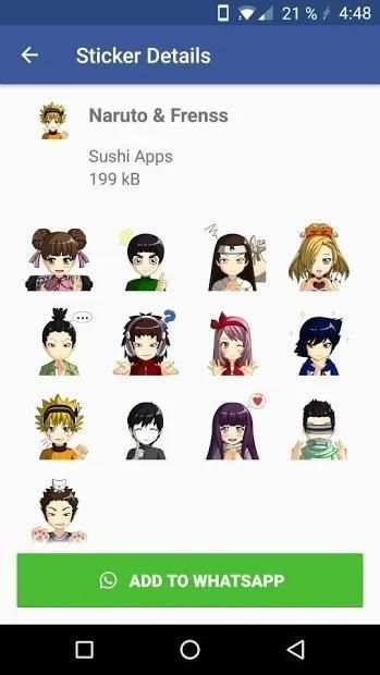 Naruto Chibi WAStickerApps स्क्रीनशॉट 1