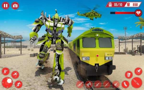 Real Train Robot Transformation 2019 स्क्रीनशॉट 1