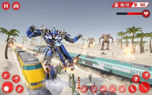 Real Train Robot Transformation 2019 स्क्रीनशॉट 4