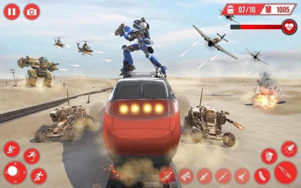 Real Train Robot Transformation 2019 स्क्रीनशॉट 8