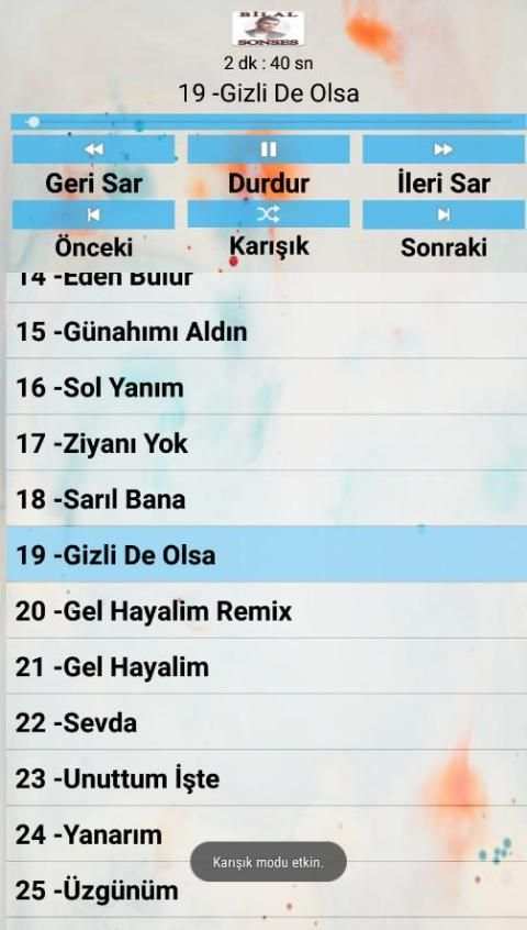 Bilal SONSES Şarkıları (İnternetsiz) screenshot 1