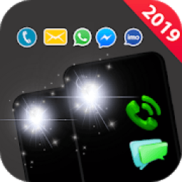 ikon Flashlight alert on Call SMS: led, flash alert
