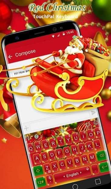 Red Christmas Keyboard Theme screenshot 1