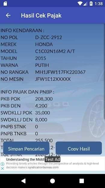 Cek Pajak Mobil Motor JABAR screenshot 1