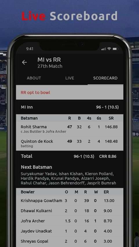 CricLive : Cricket Live Line screenshot 1