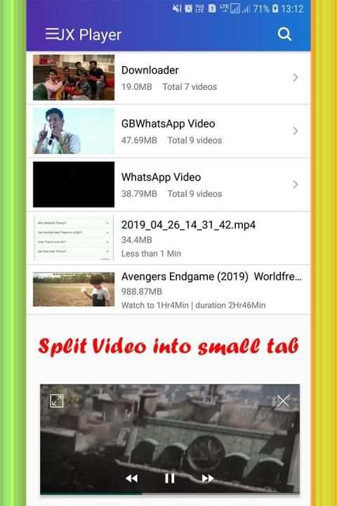 JX Video Player 2019 - Media Player स्क्रीनशॉट 6