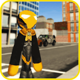 Stickman Rope Hero in Crime City आइकन