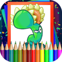ikon Pflanzen gegen Zombies Coloring Book