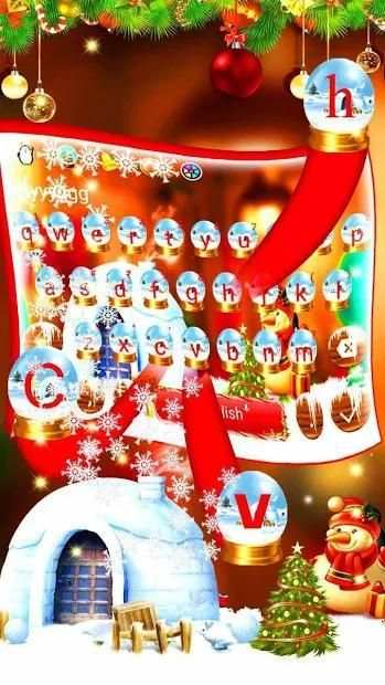 Christmas 3D Gravity Keyboard Theme screenshot 2
