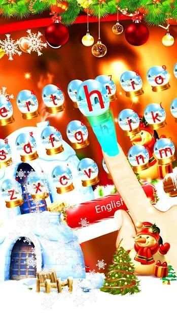 Christmas 3D Gravity Keyboard Theme screenshot 1