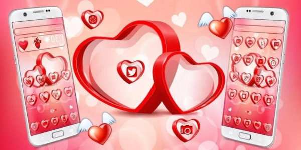 Tema 3D Love Heart Launcher screenshot 1