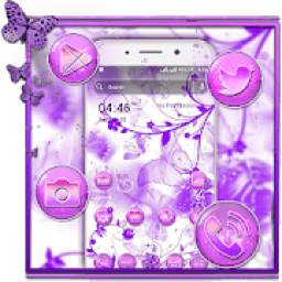 Purple Butterfly Launcher Theme