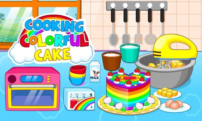 Cooking colorful cake स्क्रीनशॉट 1
