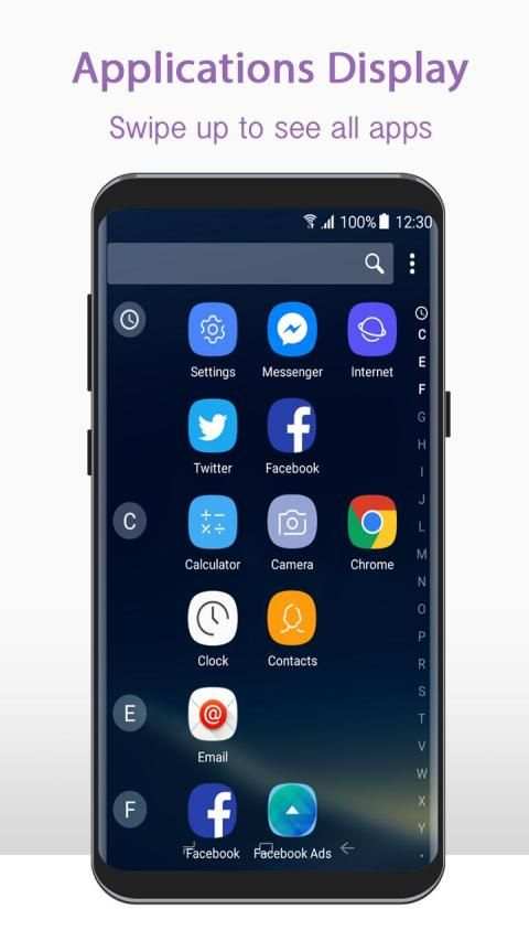 Next S8 Edge Style Launcher स्क्रीनशॉट 3