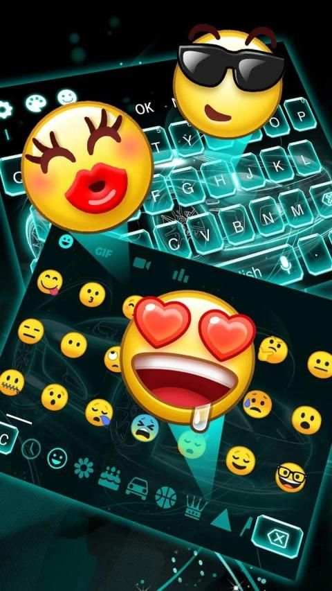 Blue Racing Car keyboard स्क्रीनशॉट 1