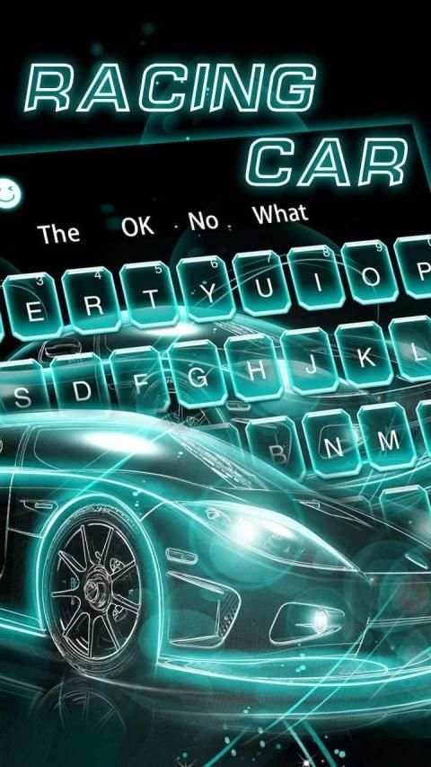 Blue Racing Car keyboard स्क्रीनशॉट 2