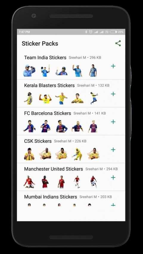 Sports Stickers - Cricket and Football Stickers स्क्रीनशॉट 8