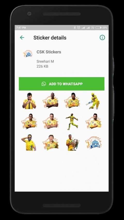 Sports Stickers - Cricket and Football Stickers स्क्रीनशॉट 3