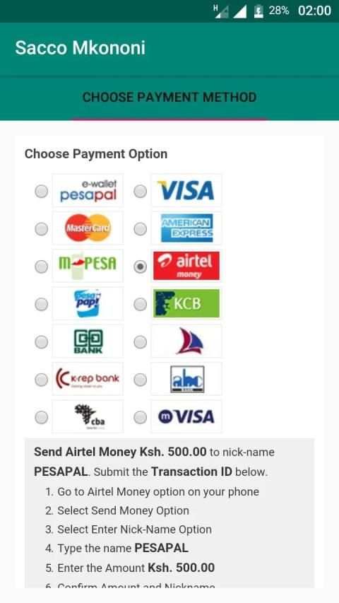 Sacco Mkononi screenshot 5