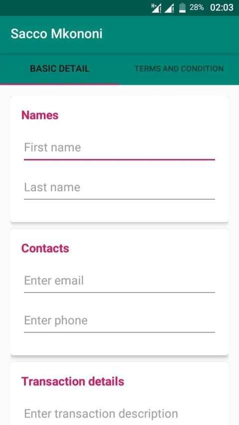 Sacco Mkononi screenshot 6