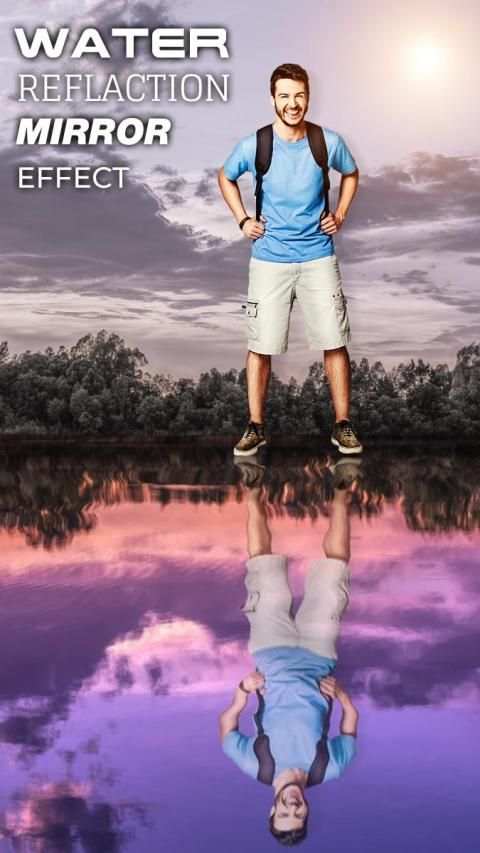 Water Reflection Effect : Mirror Photo Cut Out screenshot 2
