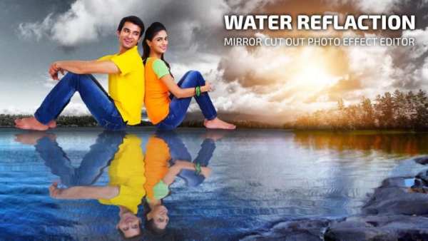 Water Reflection Effect : Mirror Photo Cut Out screenshot 1