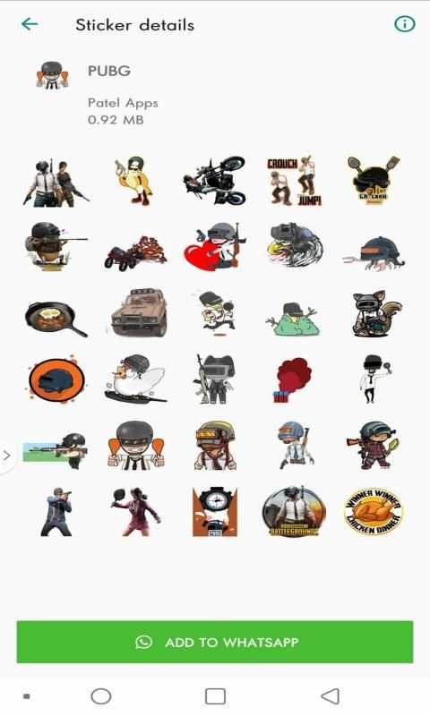 PUB-G Game Lovers Sticker Pack For WA-Stickers App screenshot 7