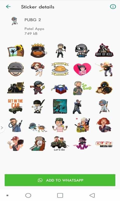 PUB-G Game Lovers Sticker Pack For WA-Stickers App screenshot 6