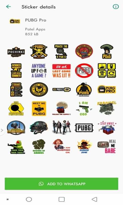PUB-G Game Lovers Sticker Pack For WA-Stickers App screenshot 4
