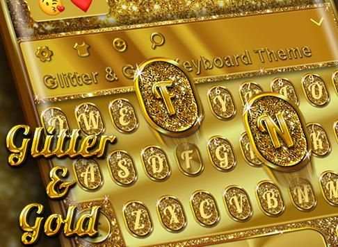 Glitter and Gold Premium Keyboard Theme स्क्रीनशॉट 4