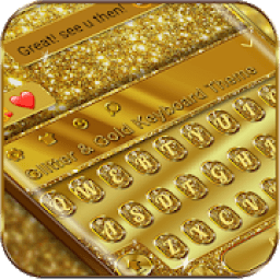 ikon Glitter and Gold Premium Keyboard Theme