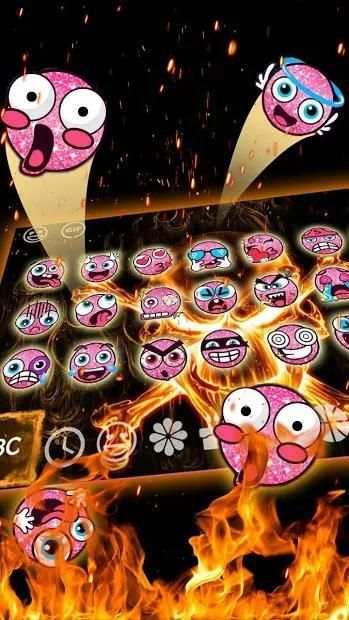 Fire Hell Skull Keyboard Theme screenshot 4