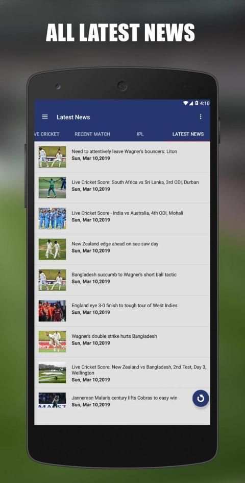 Live Cricket Score & News! screenshot 2