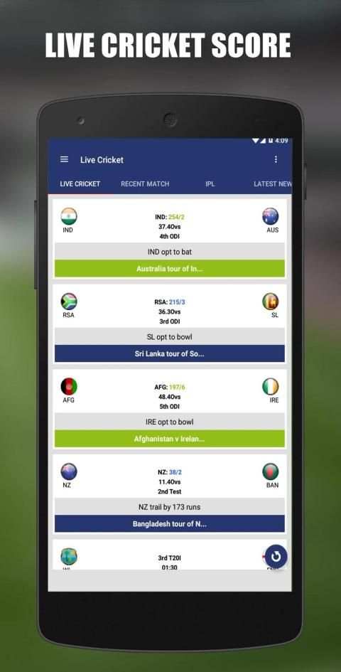 Live Cricket Score & News! screenshot 5