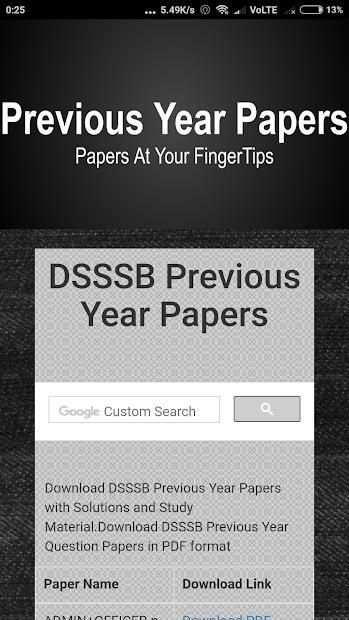 Question Papers for DSSSB screenshot 2