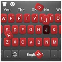 ikon Red Gray Keyboard