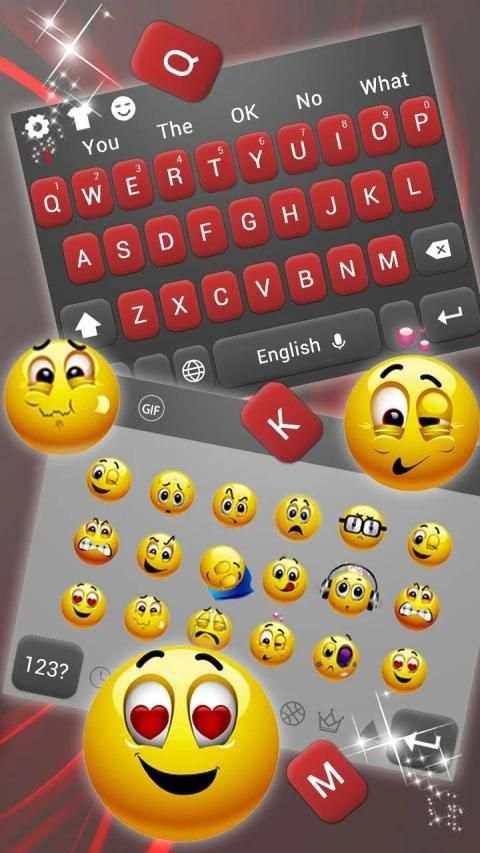 Red Gray Keyboard स्क्रीनशॉट 1